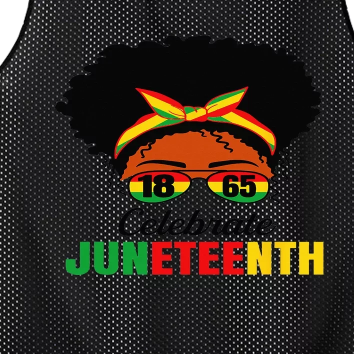 Awesome Messy Bun Celebrate Juneteenth Black History Mesh Reversible Basketball Jersey Tank