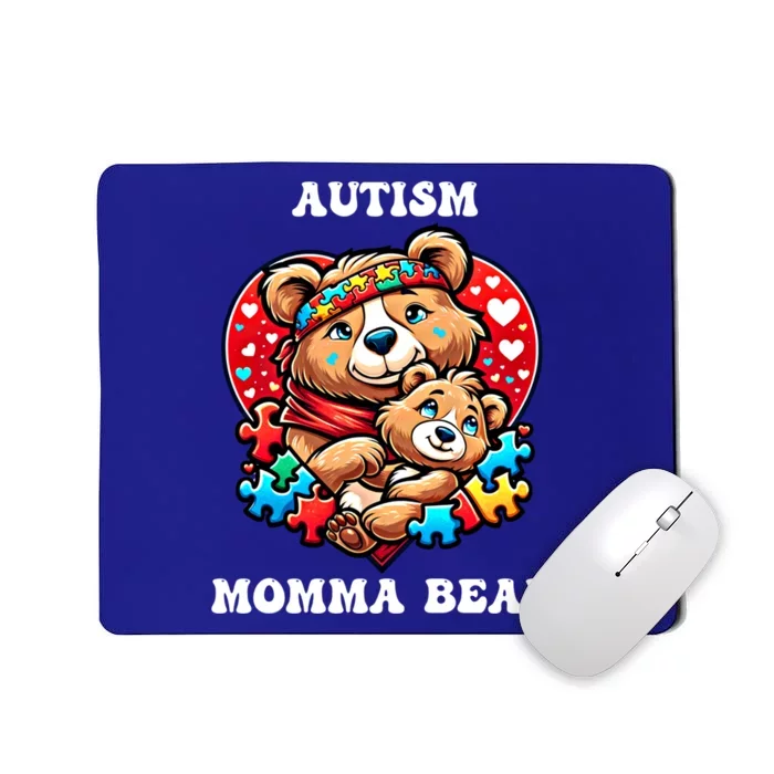 Autism Mama Bear Autism Awareness Mom Puzzle Gift Mousepad