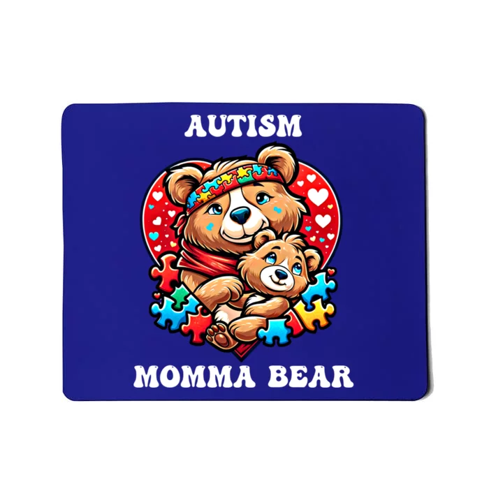 Autism Mama Bear Autism Awareness Mom Puzzle Gift Mousepad