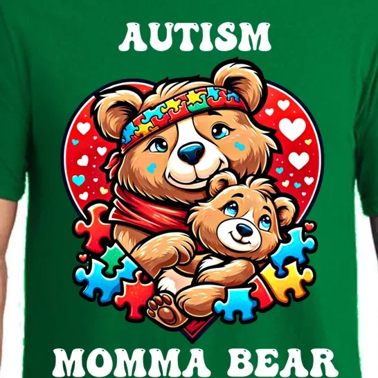 Autism Mama Bear Autism Awareness Mom Puzzle Gift Pajama Set