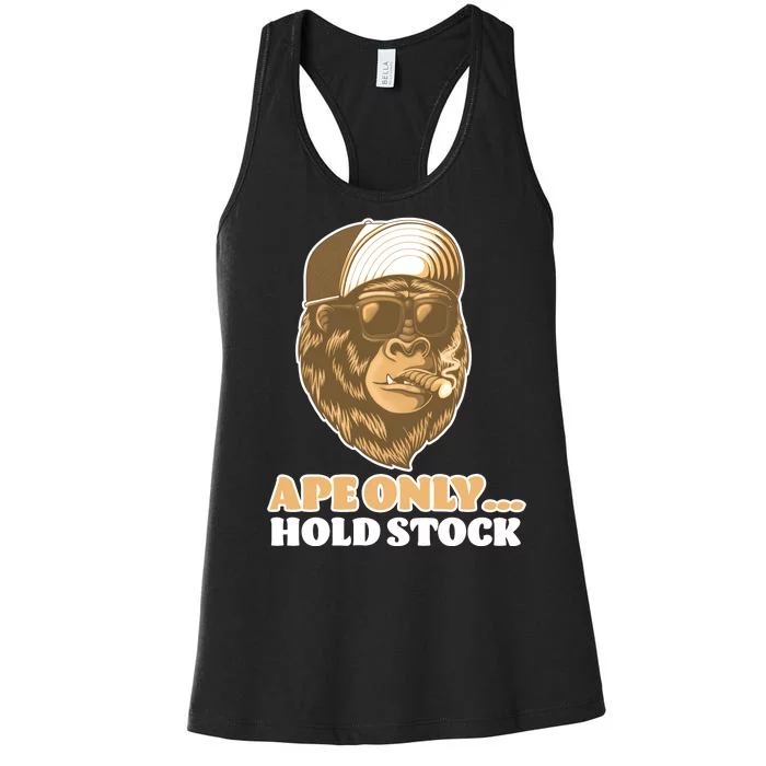 AMC Apes Only Hold The Stock Women's Racerback Tank