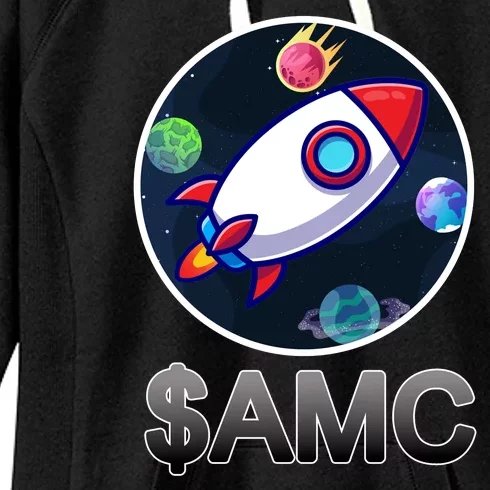 AMC Go To The Moon Rocket Ship Women's Fleece Hoodie