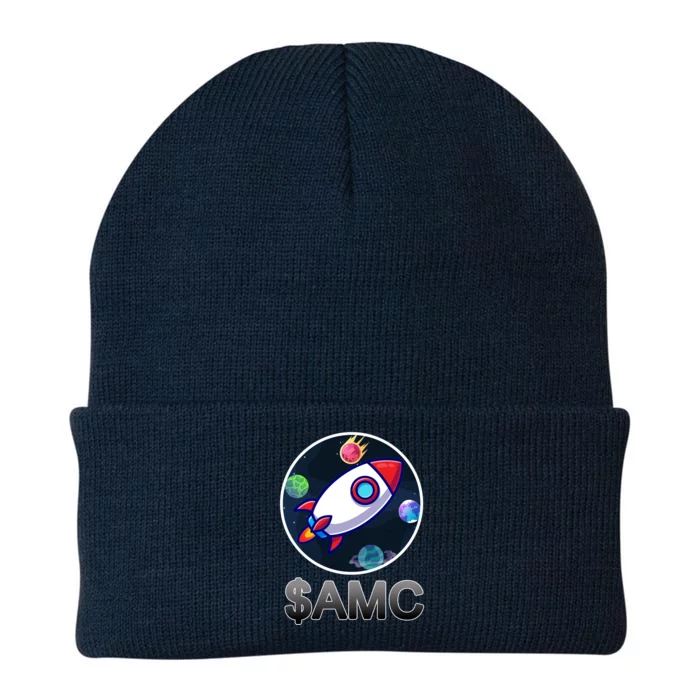 AMC Go To The Moon Rocket Ship Knit Cap Winter Beanie