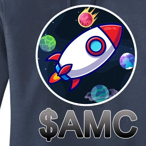 AMC Go To The Moon Rocket Ship Women's Pullover Hoodie