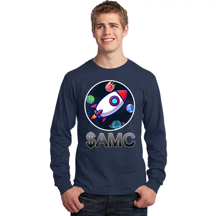 AMC Go To The Moon Rocket Ship Tall Long Sleeve T-Shirt