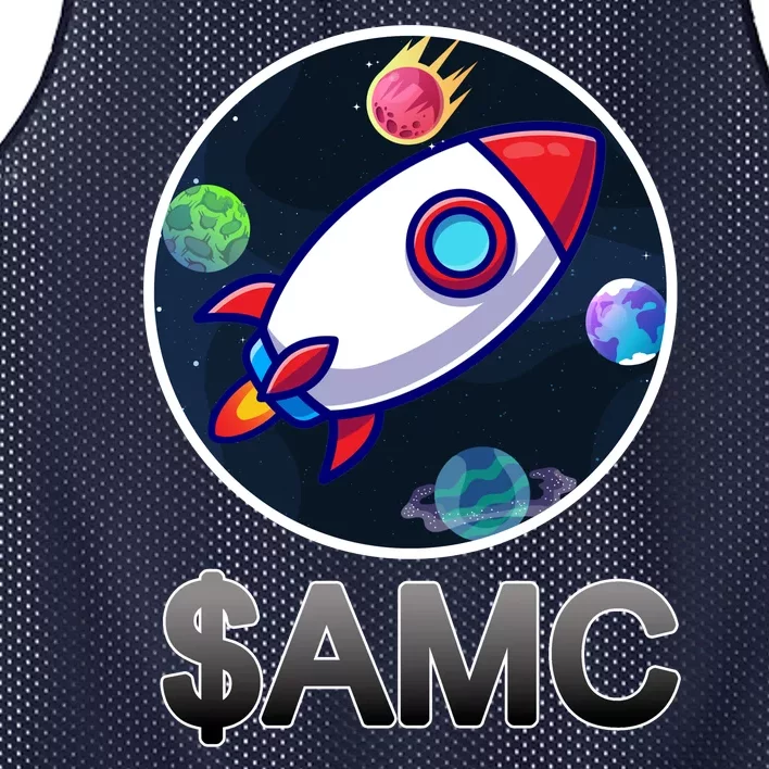 AMC Go To The Moon Rocket Ship Mesh Reversible Basketball Jersey Tank