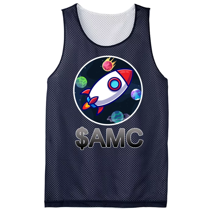 AMC Go To The Moon Rocket Ship Mesh Reversible Basketball Jersey Tank