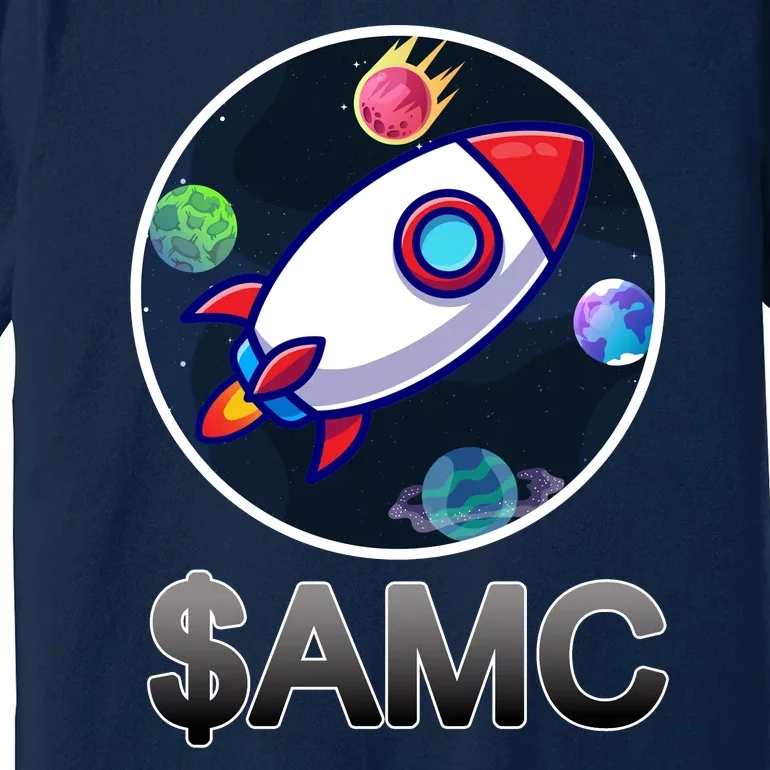 AMC Go To The Moon Rocket Ship Premium T-Shirt