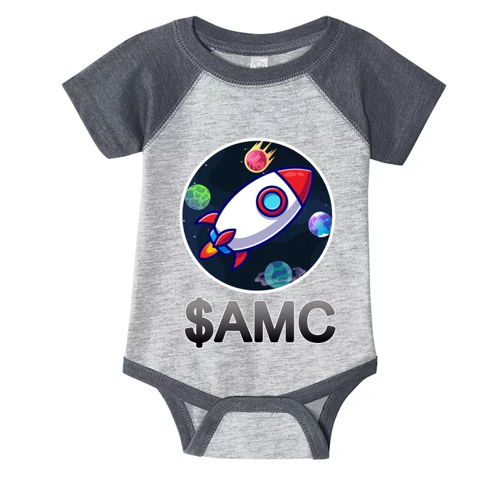 AMC Go To The Moon Rocket Ship Infant Baby Jersey Bodysuit