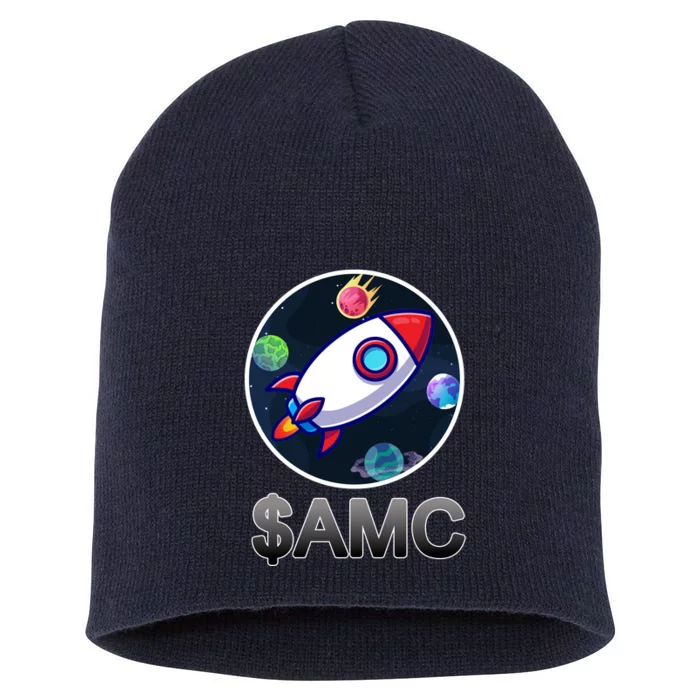 AMC Go To The Moon Rocket Ship Short Acrylic Beanie