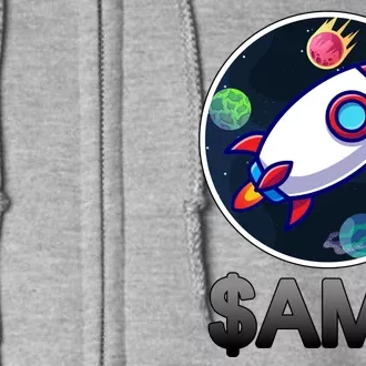 AMC Go To The Moon Rocket Ship Full Zip Hoodie