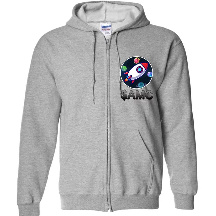 AMC Go To The Moon Rocket Ship Full Zip Hoodie