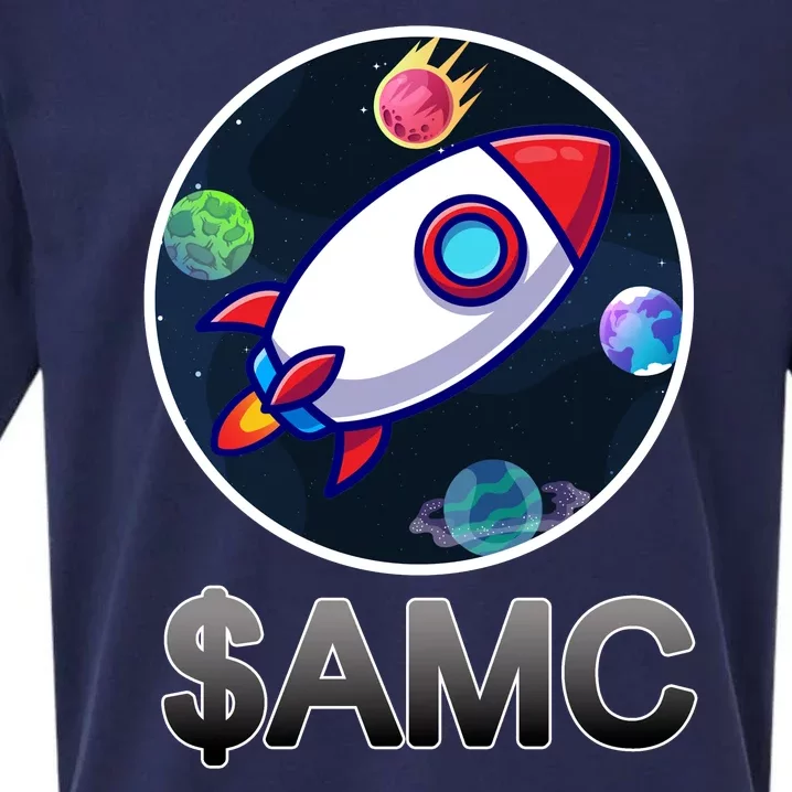 AMC Go To The Moon Rocket Ship Sueded Cloud Jersey T-Shirt