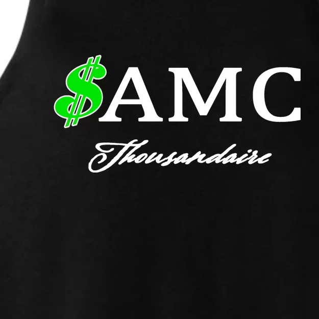 AMC Stocks Symbol Thousandaire Ladies Tri-Blend Wicking Tank