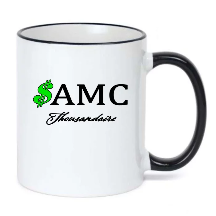 AMC Stocks Symbol Thousandaire Black Color Changing Mug