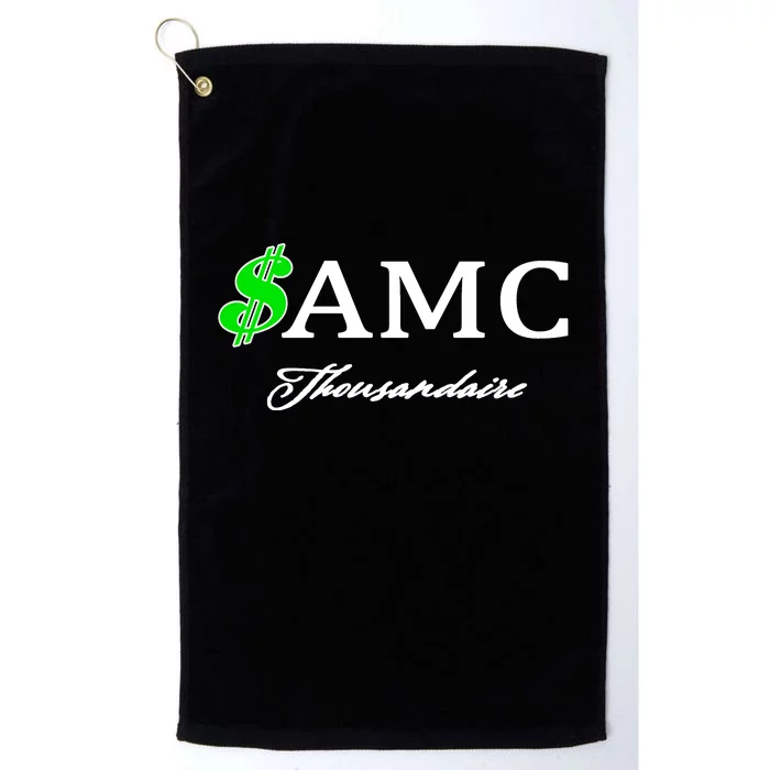 AMC Stocks Symbol Thousandaire Platinum Collection Golf Towel