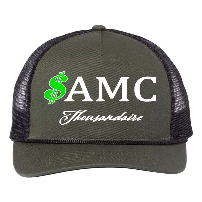 AMC Stocks Symbol Thousandaire Retro Rope Trucker Hat Cap