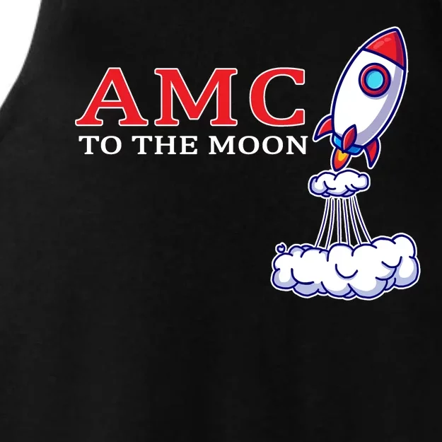 AMC Stocks To The Moon Wall Street Ladies Tri-Blend Wicking Tank