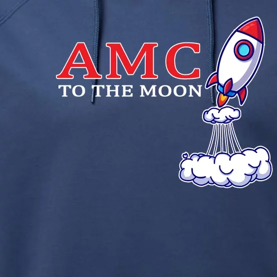 AMC Stocks To The Moon Wall Street Performance Fleece Hoodie