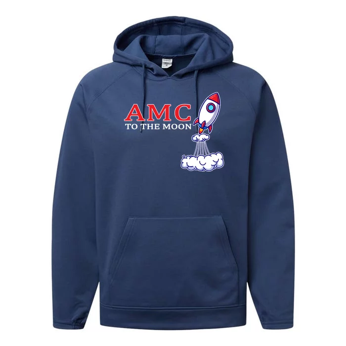 AMC Stocks To The Moon Wall Street Performance Fleece Hoodie