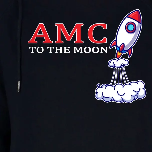 AMC Stocks To The Moon Wall Street Womens Funnel Neck Pullover Hood