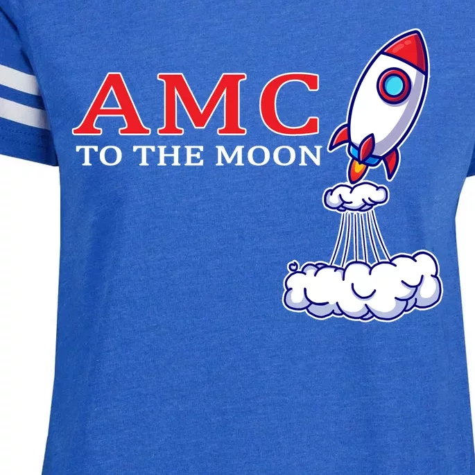 AMC Stocks To The Moon Wall Street Enza Ladies Jersey Football T-Shirt