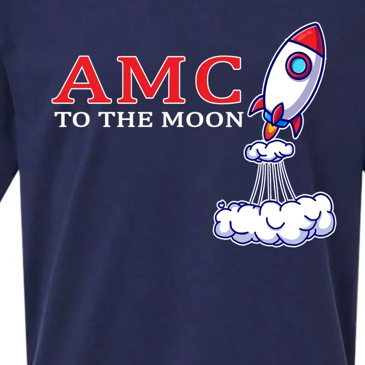 AMC Stocks To The Moon Wall Street Sueded Cloud Jersey T-Shirt