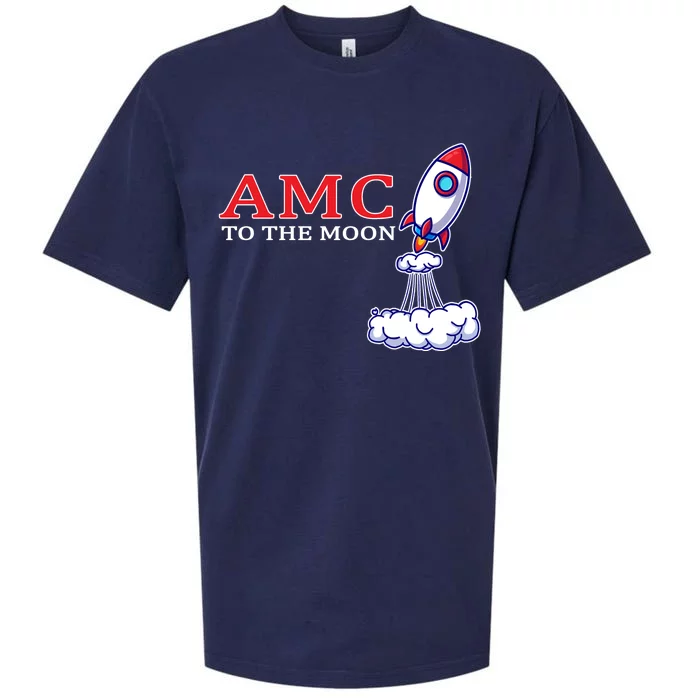 AMC Stocks To The Moon Wall Street Sueded Cloud Jersey T-Shirt