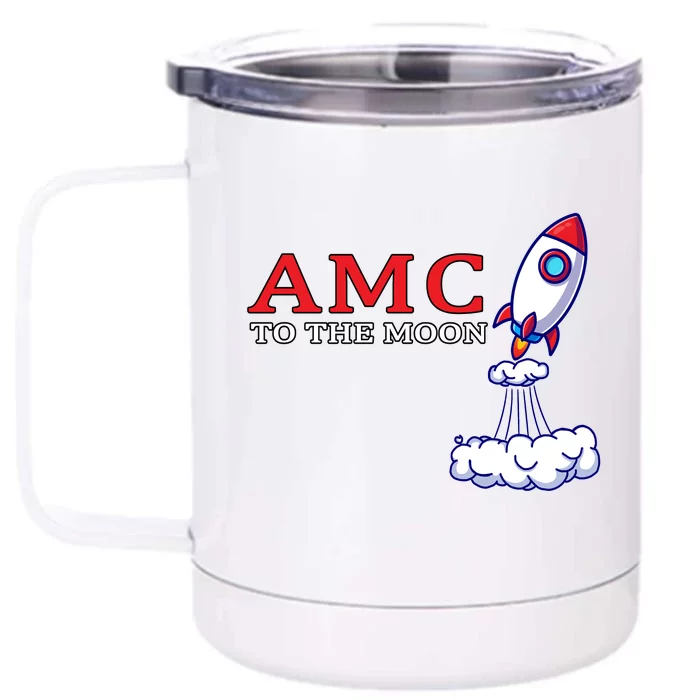 AMC Stocks To The Moon Wall Street Front & Back 12oz Stainless Steel Tumbler Cup