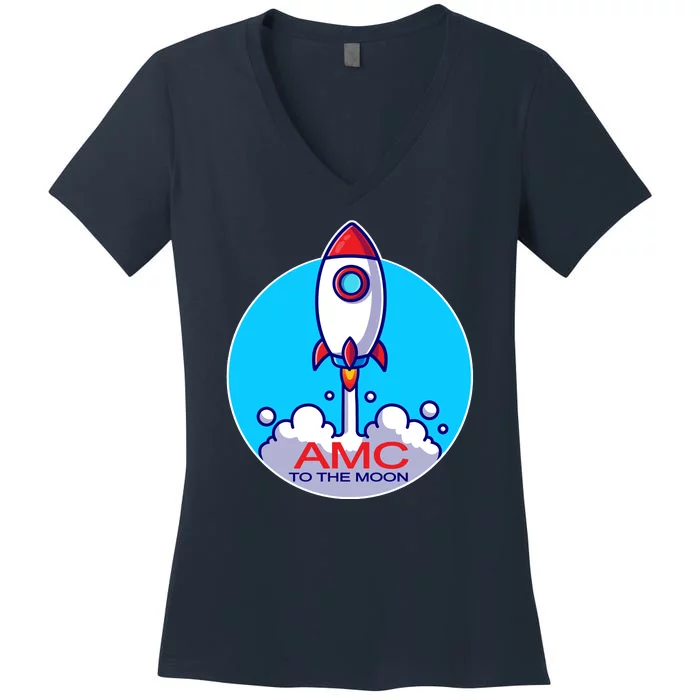 AMC To The Moon Women's V-Neck T-Shirt