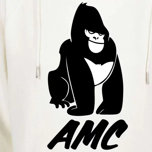 AMC To The Moon Apes Of Wall Street Womens Funnel Neck Pullover Hood