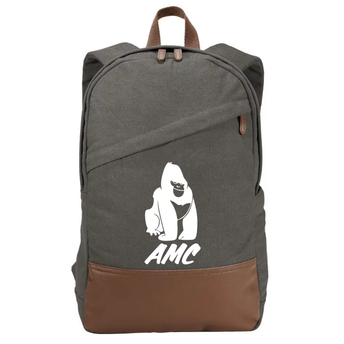 AMC To The Moon Apes Of Wall Street Cotton Canvas Backpack