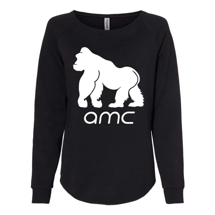 AMC To the moon Short Squeeze Ape Womens California Wash Sweatshirt