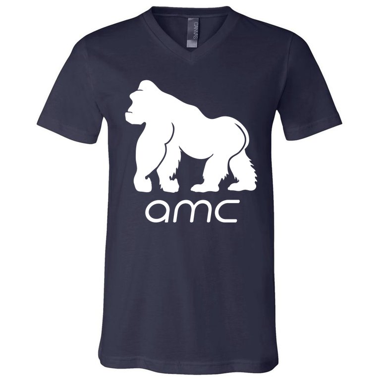 AMC To the moon Short Squeeze Ape V-Neck T-Shirt