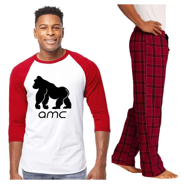 AMC To the moon Short Squeeze Ape Raglan Sleeve Pajama Set