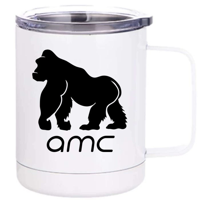 AMC To the moon Short Squeeze Ape Front & Back 12oz Stainless Steel Tumbler Cup