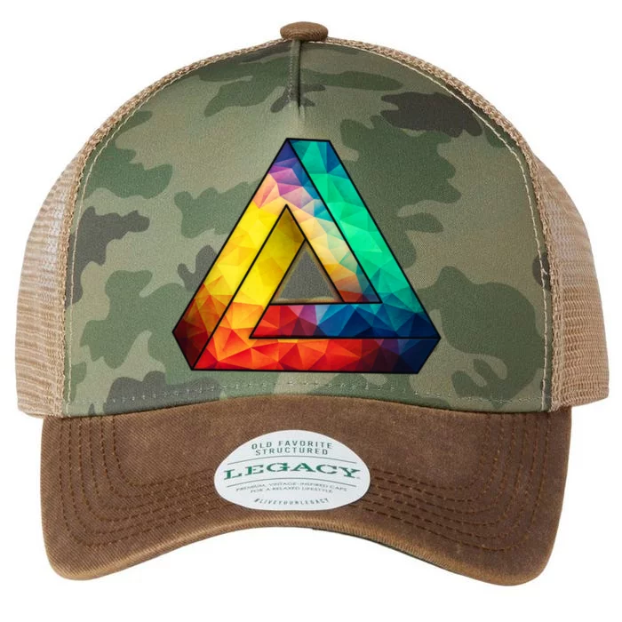 Abstract Multi Color Cubizm Painting Legacy Tie Dye Trucker Hat