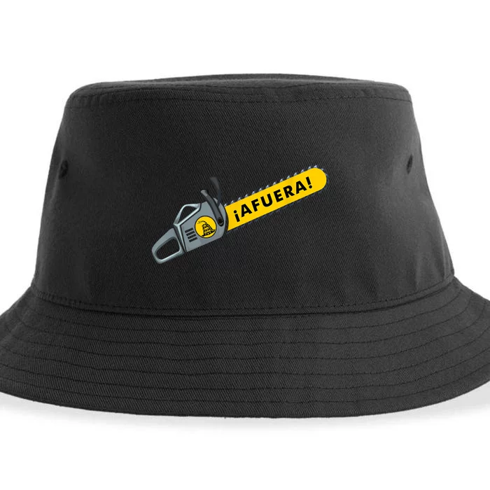 Afuera Milei Chainsaw Libertarian Ancap Liberty Freedom Sustainable Bucket Hat