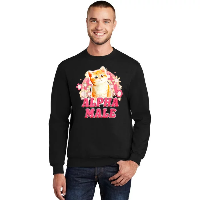 Alpha Male Cat Kitten Funny Tall Sweatshirt