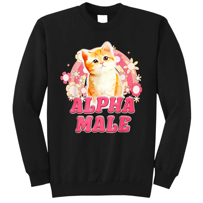 Alpha Male Cat Kitten Funny Tall Sweatshirt