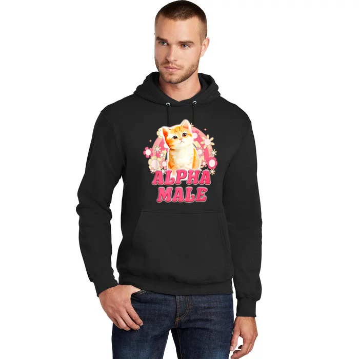 Alpha Male Cat Kitten Funny Tall Hoodie