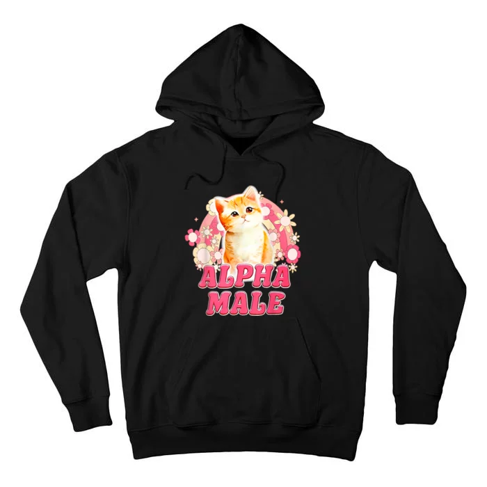 Alpha Male Cat Kitten Funny Tall Hoodie