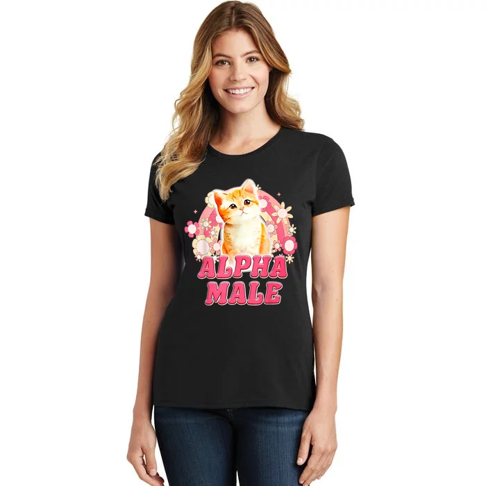 Alpha Male Cat Kitten Funny Women's T-Shirt