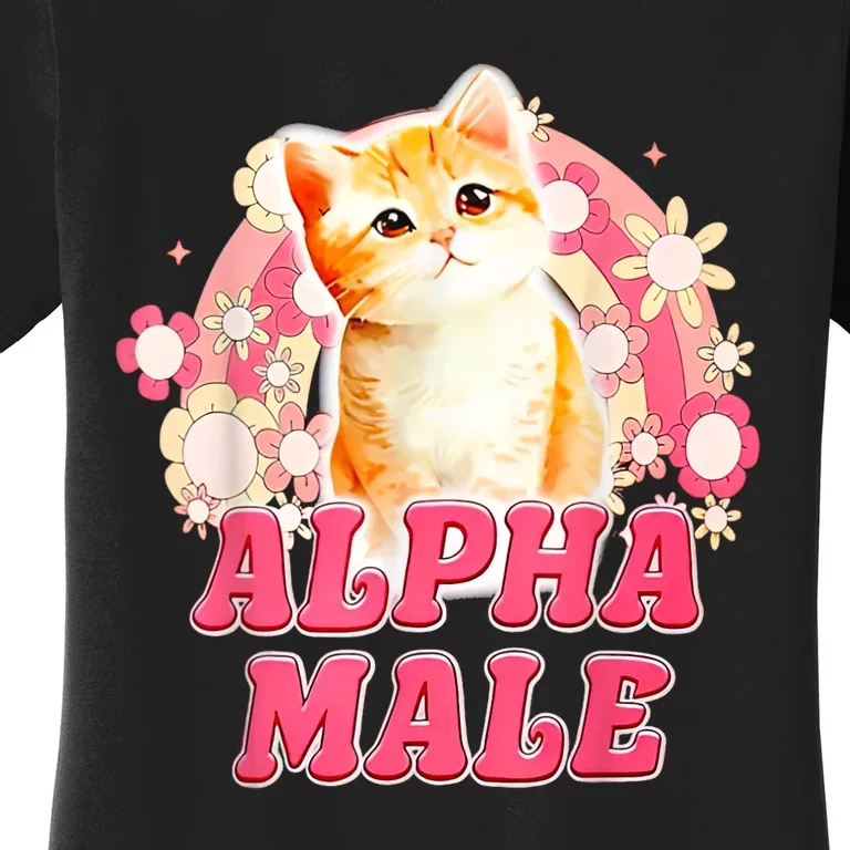 Alpha Male Cat Kitten Funny Women's T-Shirt