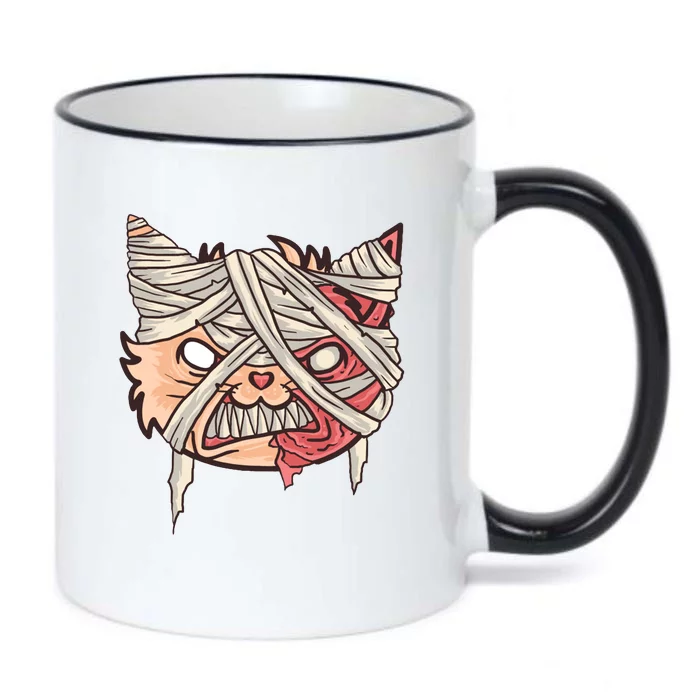 Angry Mummy Cat Black Color Changing Mug