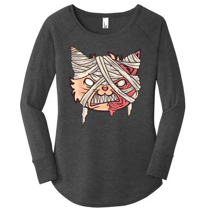 Angry Mummy Cat Women's Perfect Tri Tunic Long Sleeve Shirt