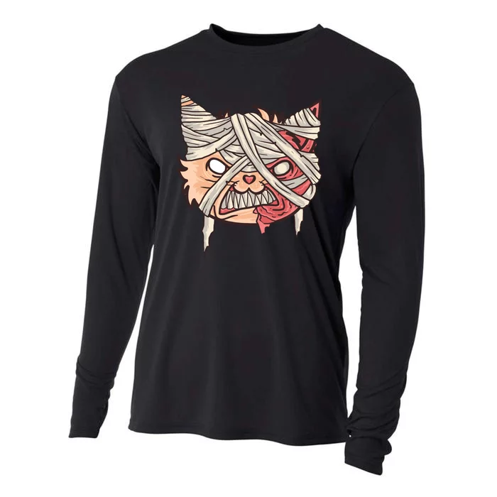 Angry Mummy Cat Cooling Performance Long Sleeve Crew