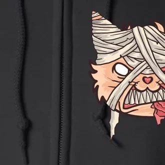 Angry Mummy Cat Full Zip Hoodie