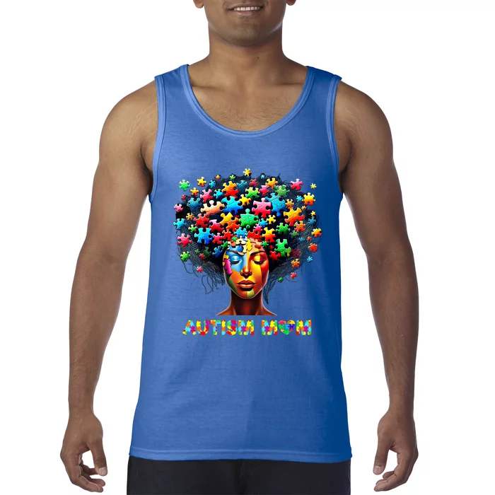 Autism Mom Colorful Puzzle Mother Autism Awareness Mama Gift Tank Top