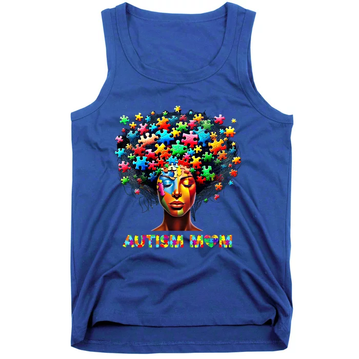 Autism Mom Colorful Puzzle Mother Autism Awareness Mama Gift Tank Top